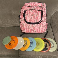 Disc Golf Backpack And Discs 