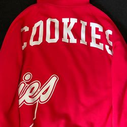 Red cookies hoodie size large