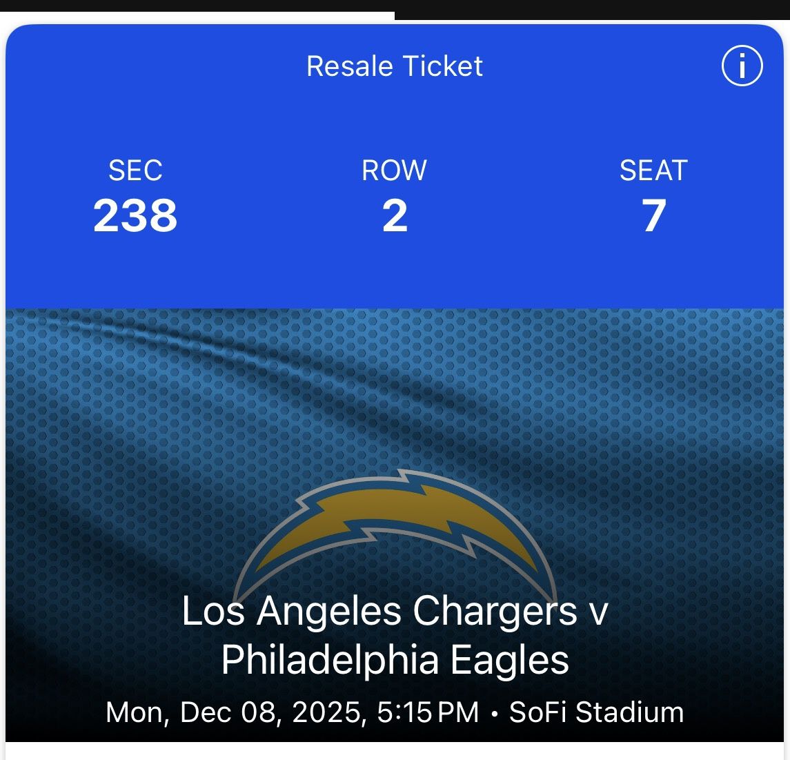 Eagles vs Chargers 12/08