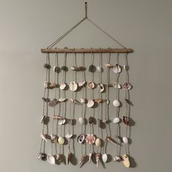 Handmade 37” Driftwood & Seashell Tropical Wind Chimes