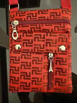 French Small Shoulder Bag Dark Red - great for cellphones