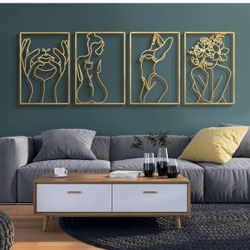 Wall Art Available. Gold Metal Minimalist 