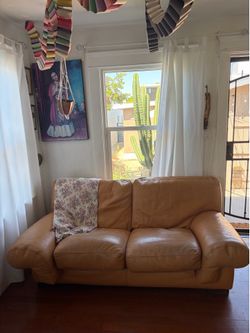 Used Brown leather couch