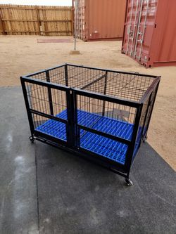 New! 43” Large Heavy-Duty Dog Cage, Foldable, And Stackable Up To 3 - Tiers (New) 📦