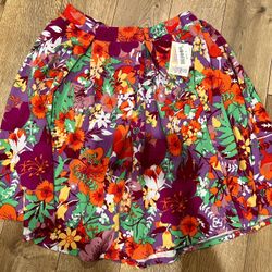 [NWT] Lularoe Madison Women’s Skirt - Size XL - Multicolored Floral Pattern