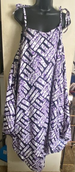 African Ankara Cotton Summer Spaghetti Strap Dress 