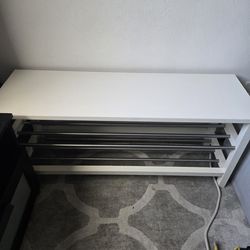 Bench with shoe organizer