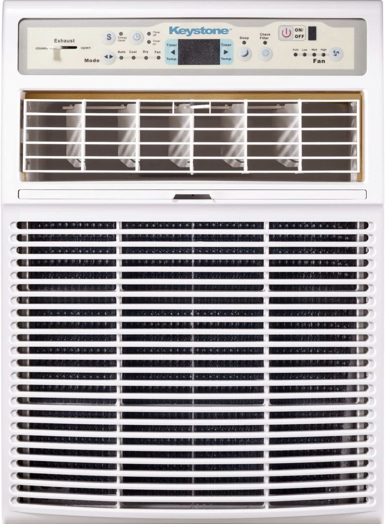 Keystone 10,000 BTU Slider Casement Window-Wall Air Conditioner and Dehumidifier with 4-Way Air Direction Control, Window AC Unit for Bedroom, Living 