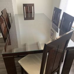 Rectangular Dining Table- Glass Top Like New