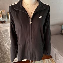 Nike Black Zip Up Jacket- Large 