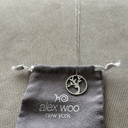Alex Woo Sterling Silver Tree Of Life Pendant 18”
