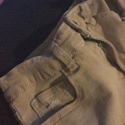 Tan Short Cut Again Jean Shorts