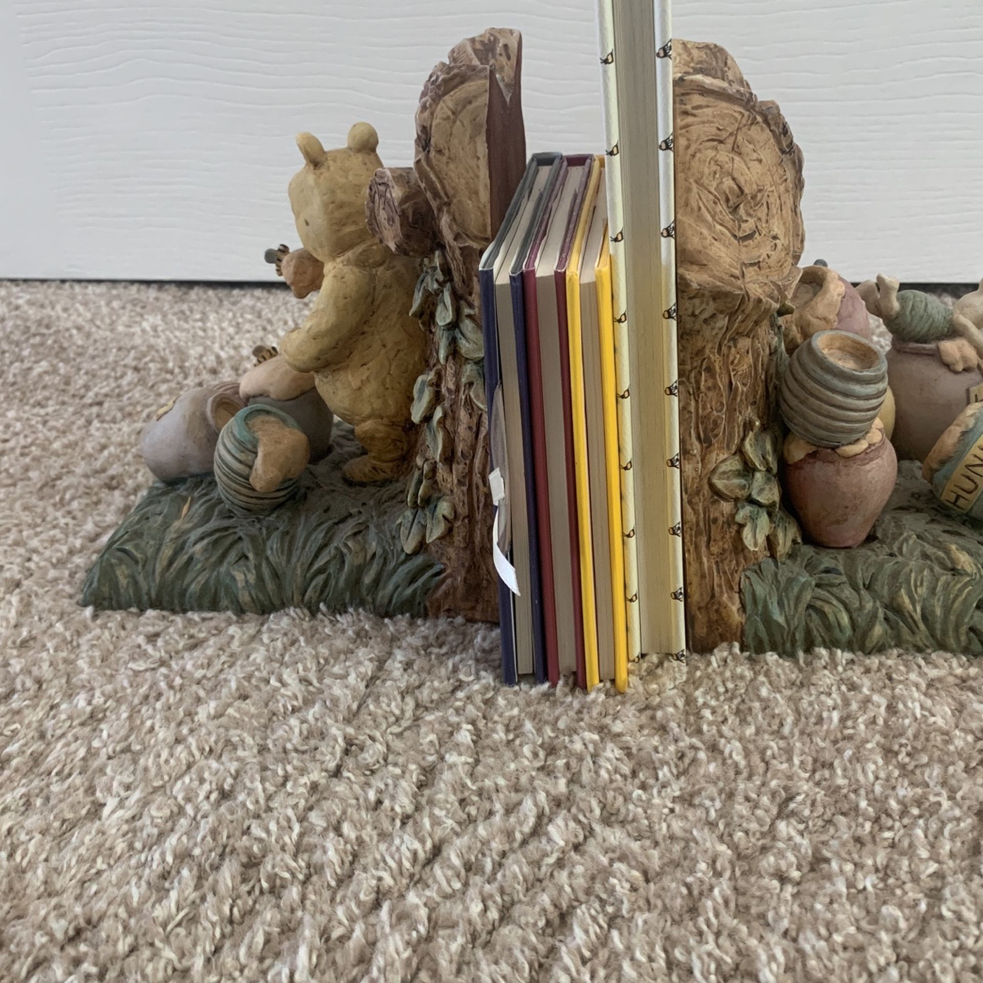 Classic Winnie The Pooh Book Ends And Picture Frame