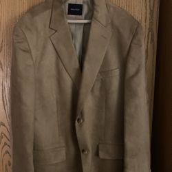 Men’s Suedelike Jacket Sz 44r Nautica