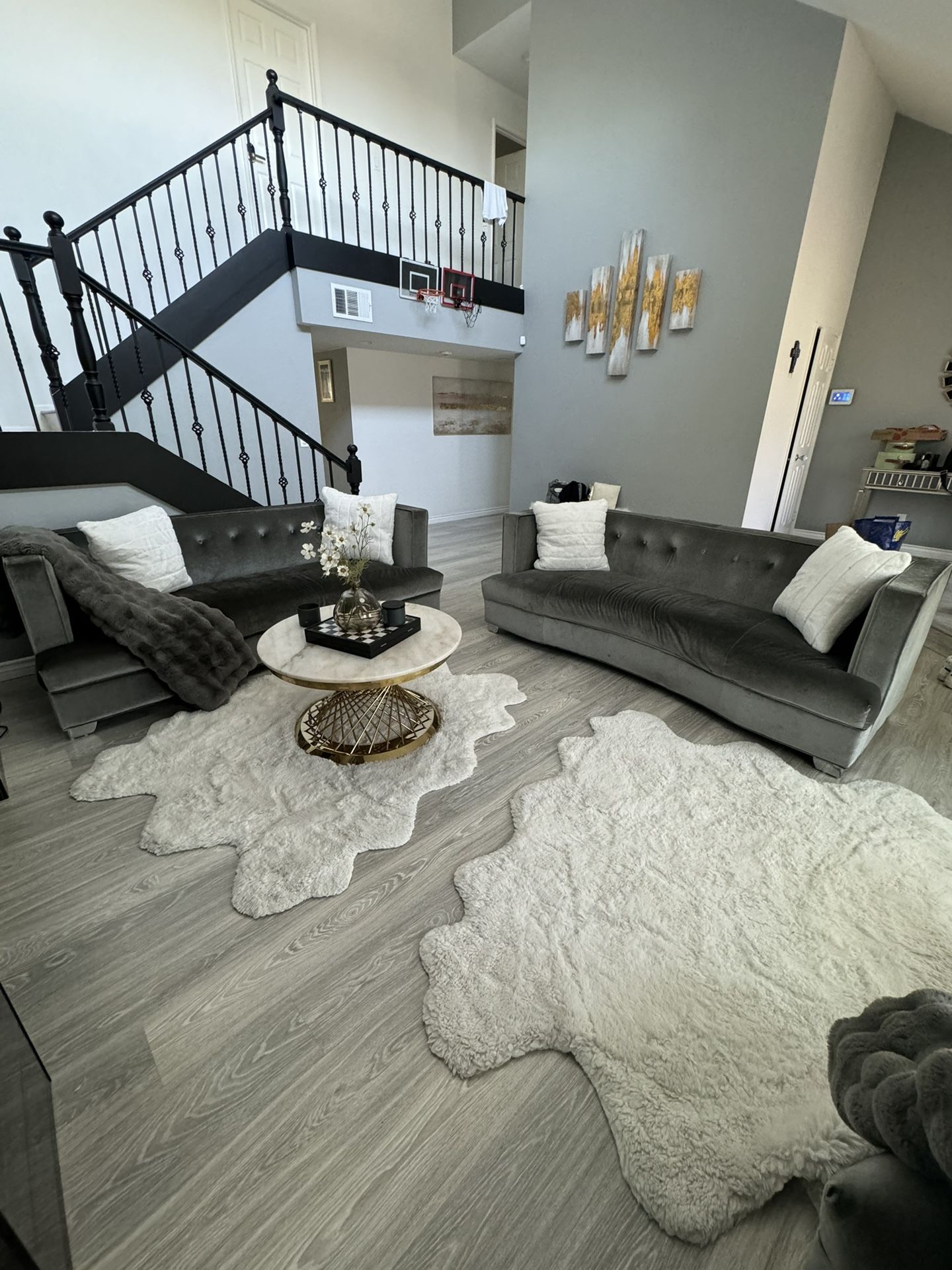 Beautiful Living Room Set Two Sofas And Chair