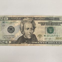 2013 $20 Dollar Bill Star Note☆