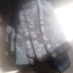 10x8  Black Shade Cloth Taped Edge with Grommets UV 20ft X 30ft 