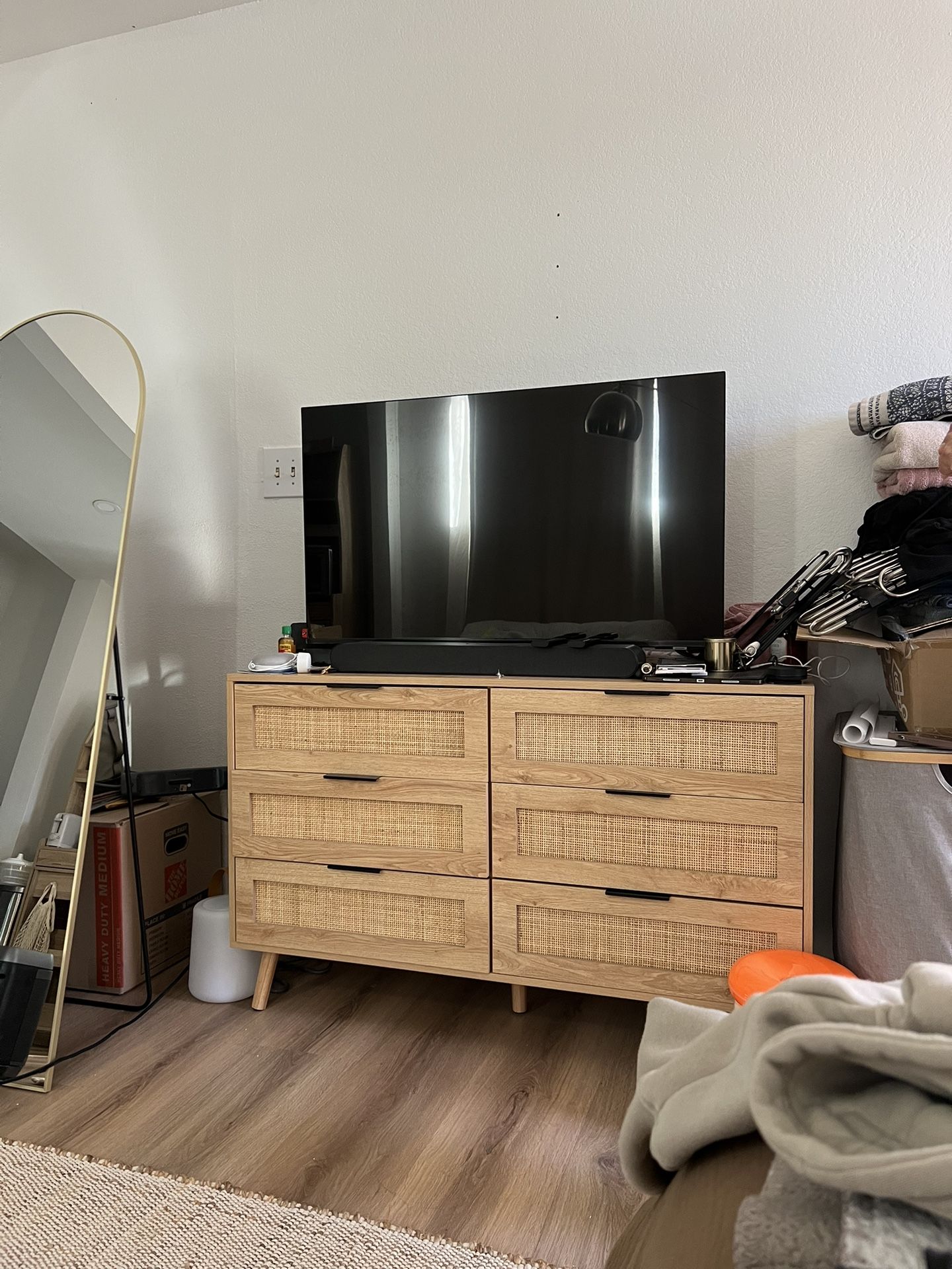 Rattan Style Dresser