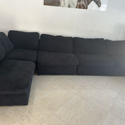 Sectional Black Sofa