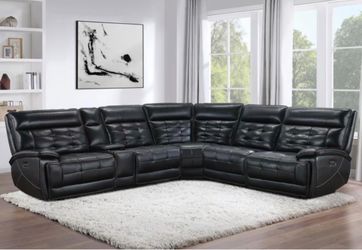 New Leather Power Reclining Sectional Sofa Couch! Free Delivery 🚚