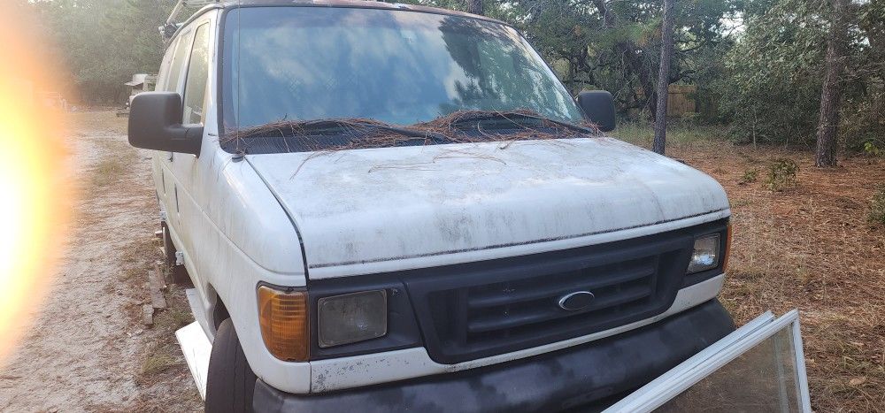 Ford Van With Ladder Carrier And Bins
