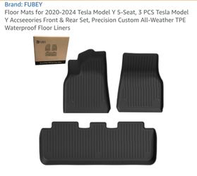 Floor Mats Tesla 2020-2024