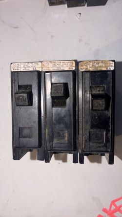 3 Westinghouse 1 pole 20 amp breakers