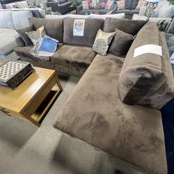 Cozy Brown Sofa Chaise 🤎