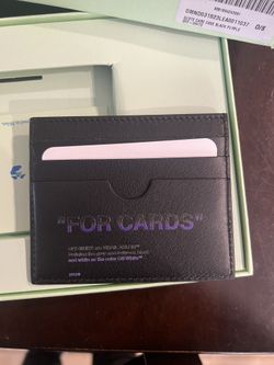 Off-White Black And Purple Card Holder
