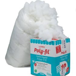 Poly-Fil Premium Polyester Fiber Fill by Fairfield, 10 Pound Box