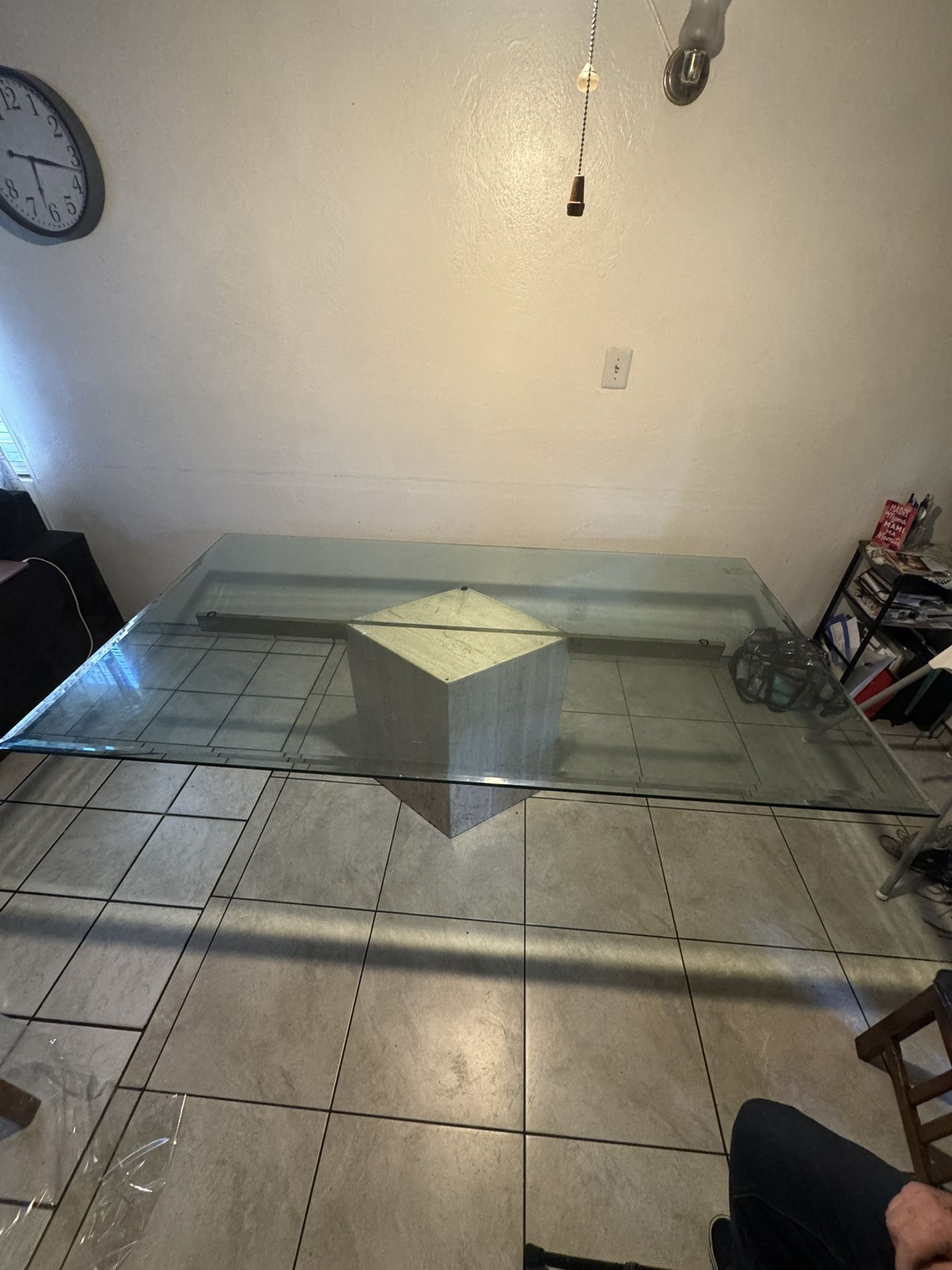 Glass And Marble, Kitchen Dinning Table