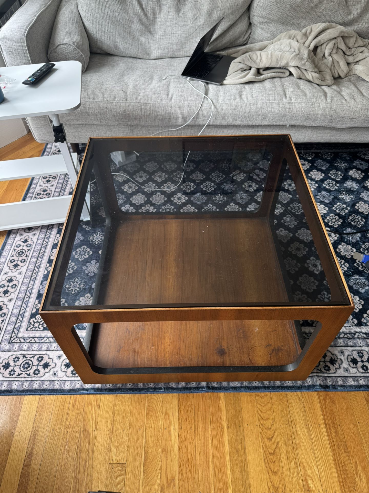 Lane Mid Century Modern And Smoked Glass Table