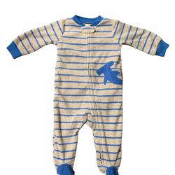 Simple Joys By Carters Shark Fleece Baby Sleeper 3-6 Months 