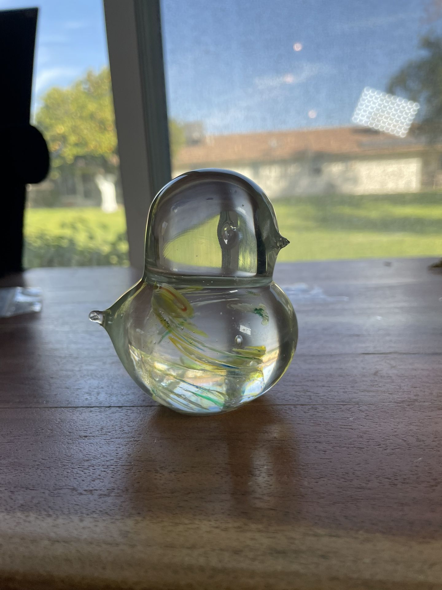 Vintage Art Glass Bird Paperweight
