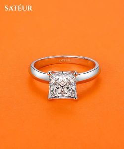 Princess Cut 2 Carat Size 9 Moissanite platinum finished rings 90% off retail
