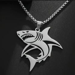 Brand New Sharks pendant with chain $40
