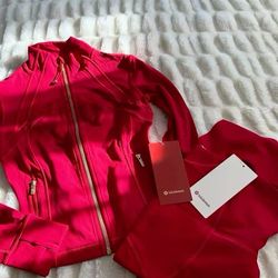 Red Luluemon Womens Jacket