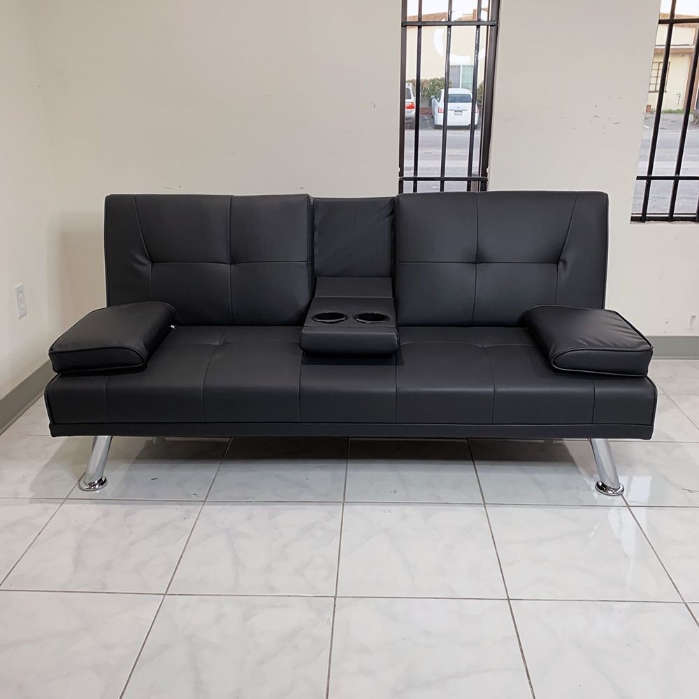 New In Box $155 Convertible Folding Futon Sofa Bed Recliner Couch 65x30x31 Inches, Max 500 Lbs 