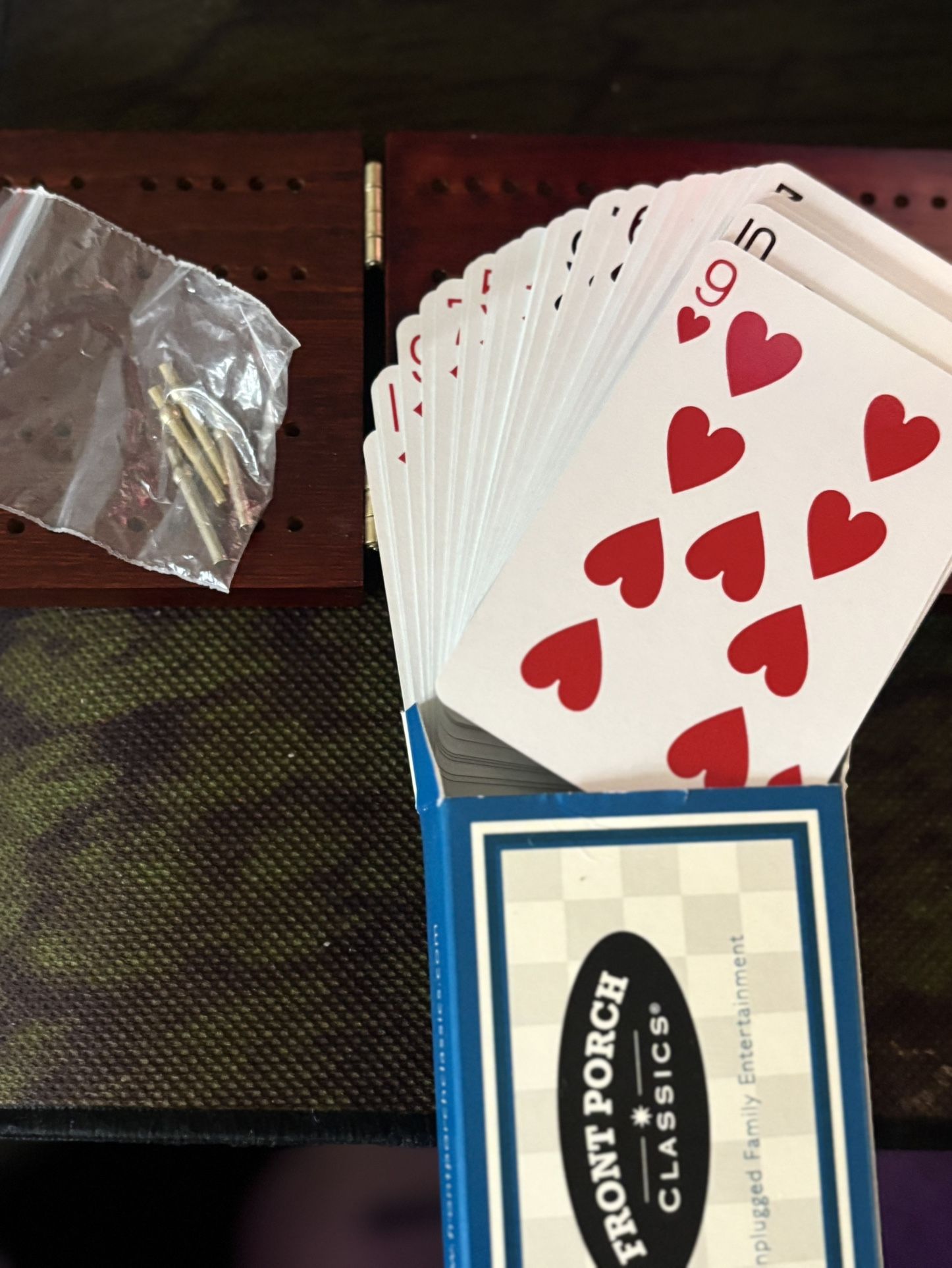 playing cards In The Wooden Box