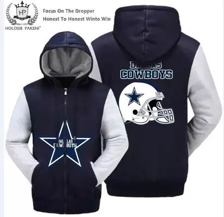 Size S-5XL Women/Men Black Dallas Cowboys Camouflage Print Thicken Hoodies Winter Woolen Zipper Coat Casual Velvet Jacket