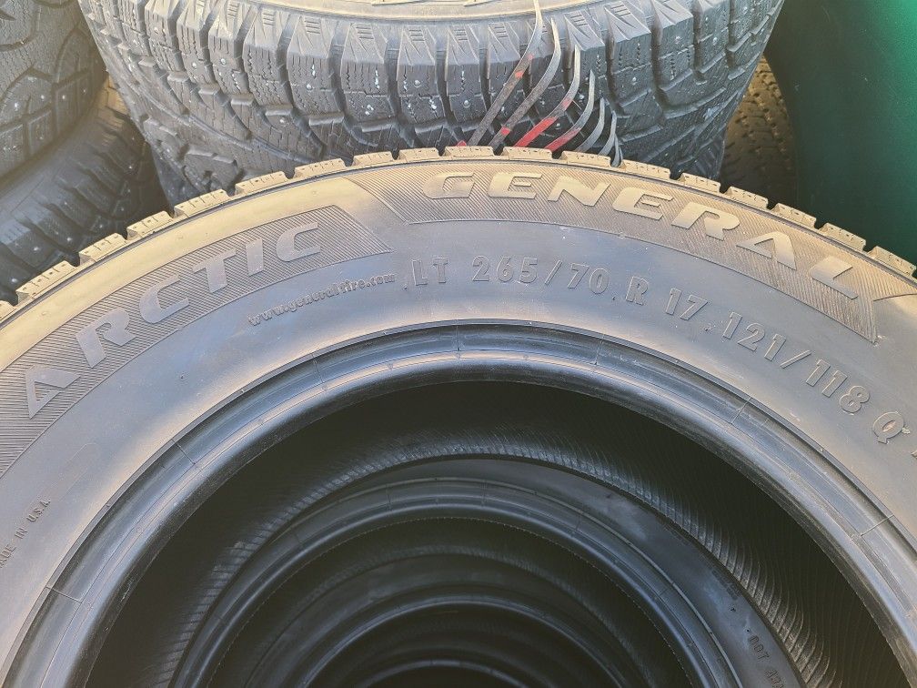 Studded General Altimax Arctic 265/70 R17 Winter Tires