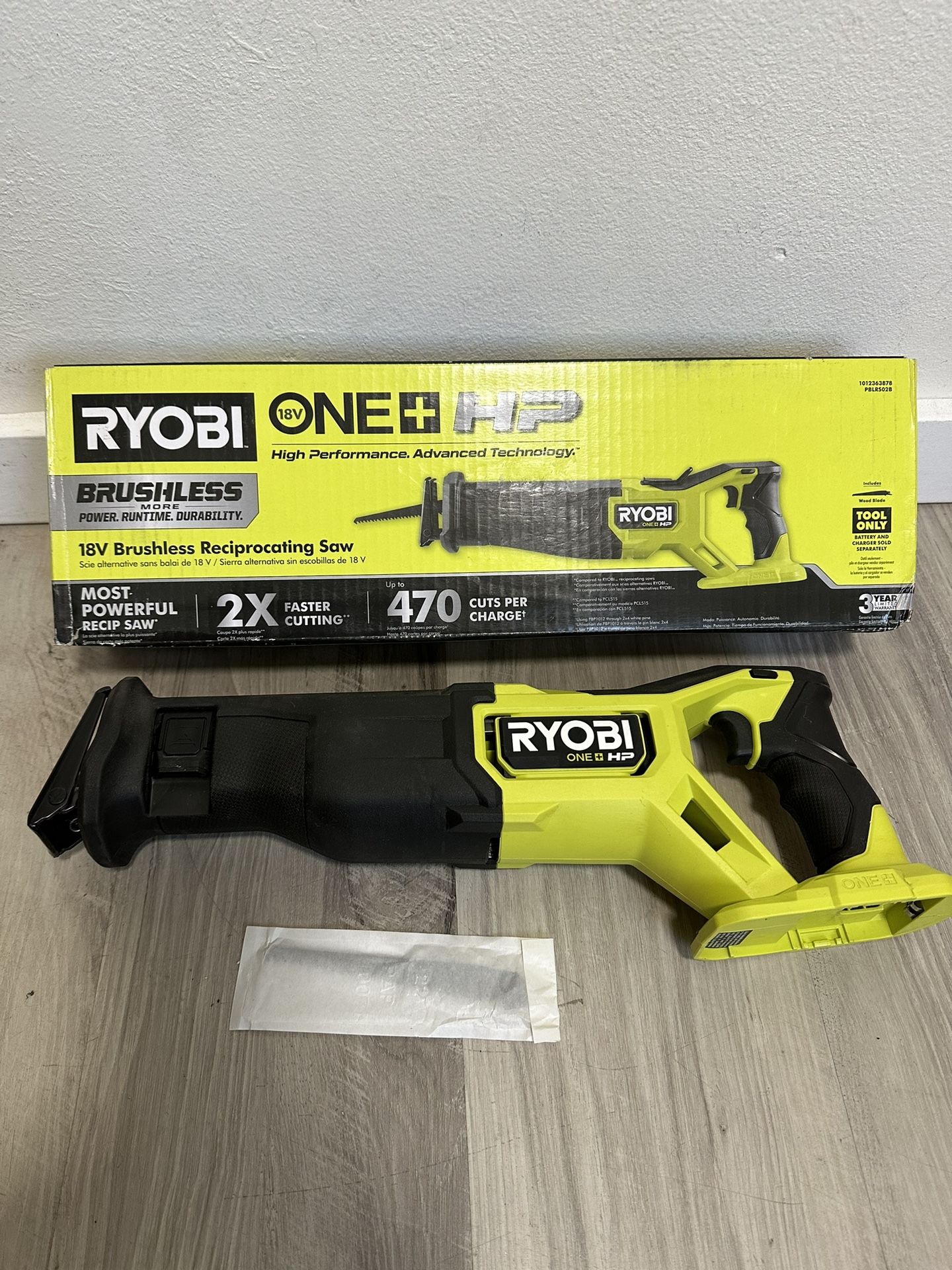 RYOBI ONE+ HP 18V Brushless Cordless Reciprocating Saw (Tool Only)