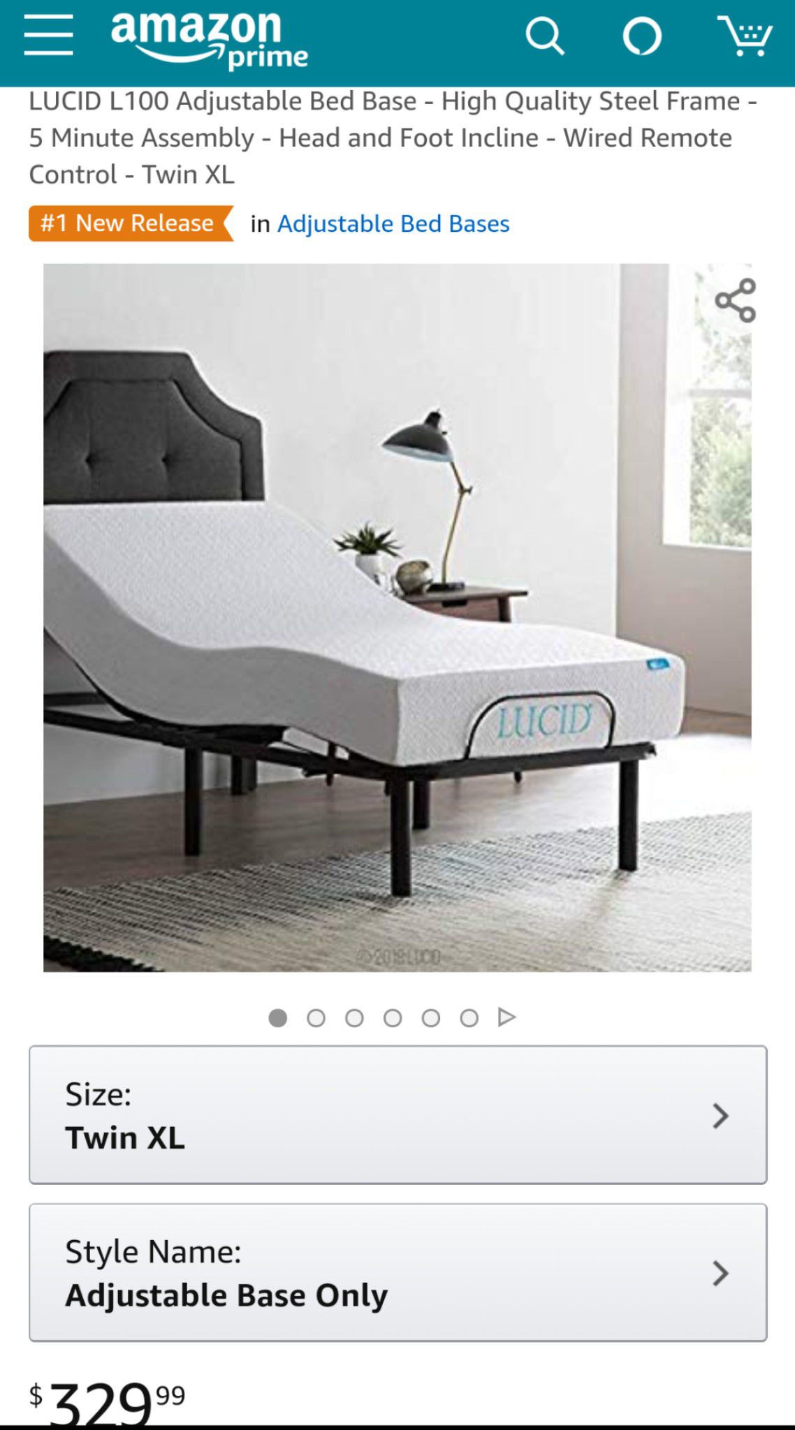 Twin XL adjustable bed base brand new