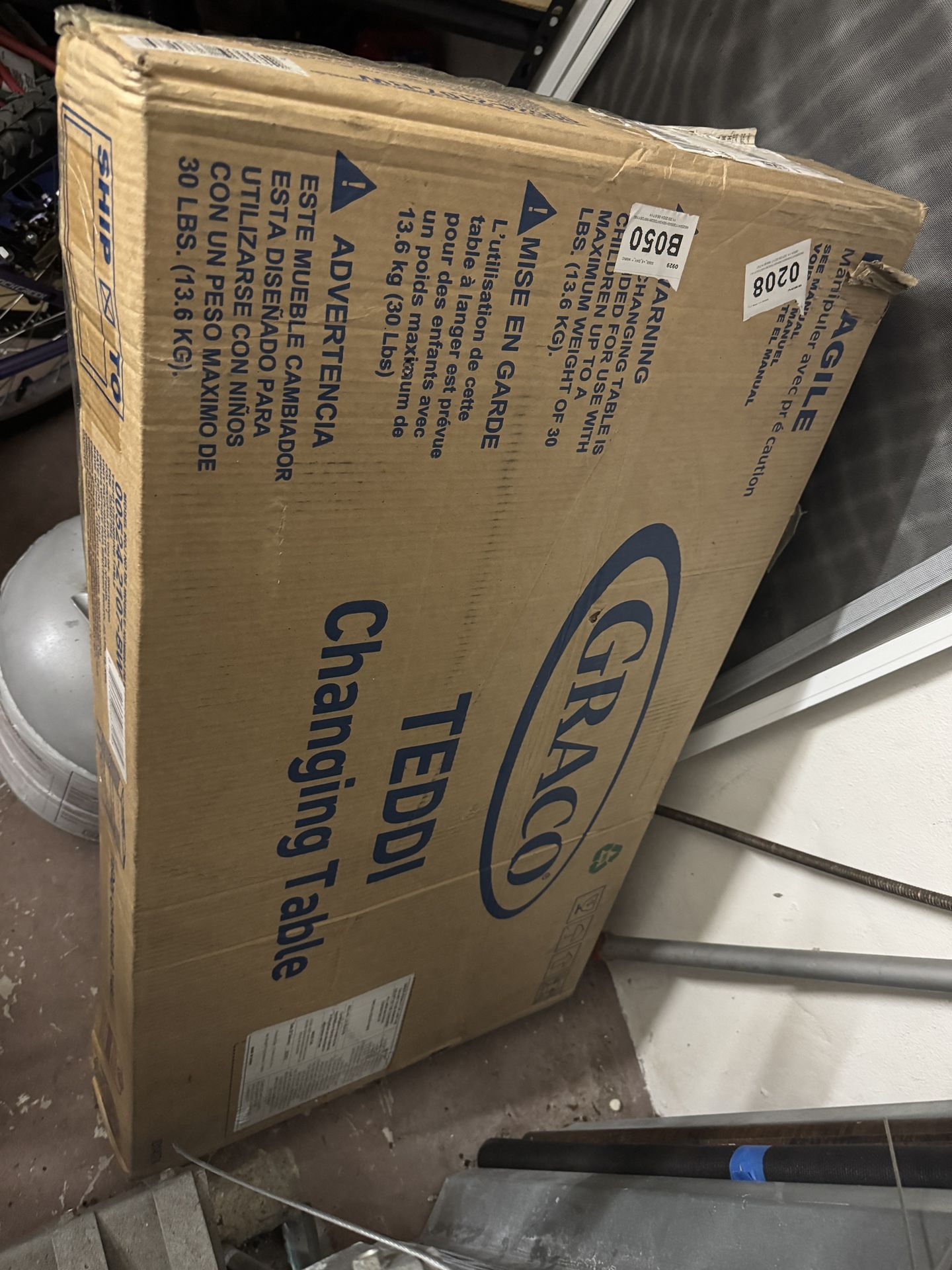 Graco® Teddi® Changing Table. Driftwood Color. Model # 00(contact info removed)-BW