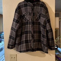 Dickies Flannel Hooded Shirt Jacket