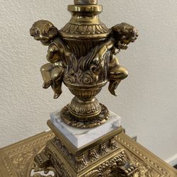 Vintage Brass & Marble Cherub Lamps – $150 Pair ($75 Each)