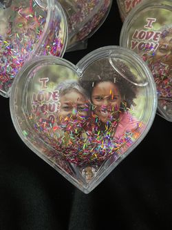 New Heart Shape Picture Frame Snow Globe