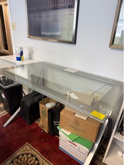 MUST GO TODAY! : Tempered Glass Desk/Table