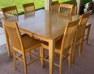 Counter Height Dining Table with 8 Chairs