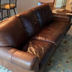 Italian Leather Couch 